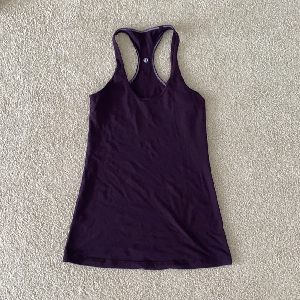 Purple Lululemon racerback tank top